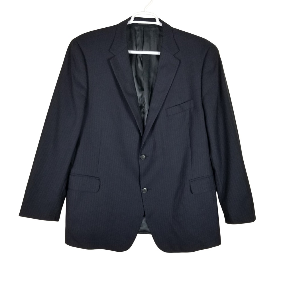 Sartoriale Blazer Mens 50R Navy Blue Zegna Wool Pinstripe Herringbone Jacket